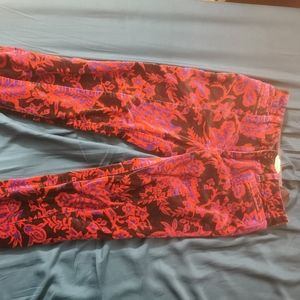 Anthropologie velvet cropped pants